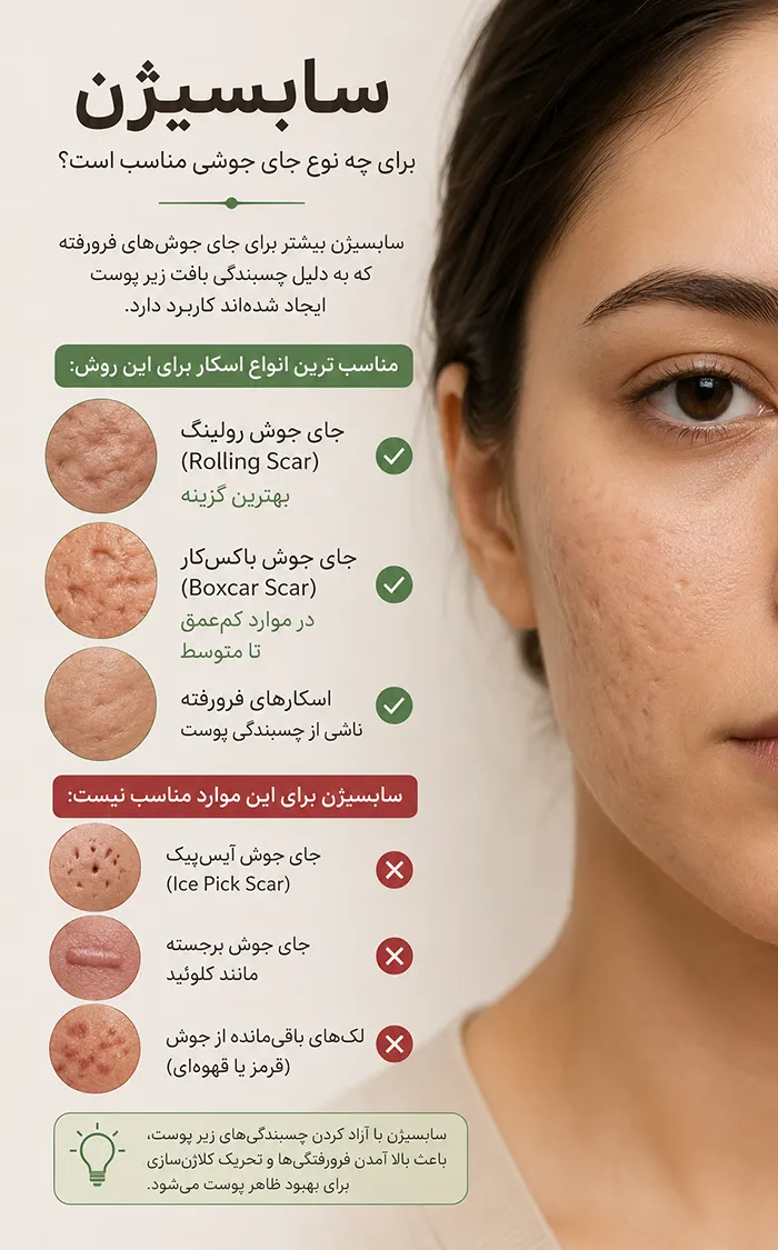 سابسیژن برای چه نوع جای جوشی مناسب است؟