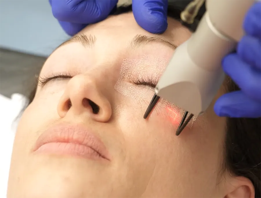 درمان چین چروک دور چشم با لیزر