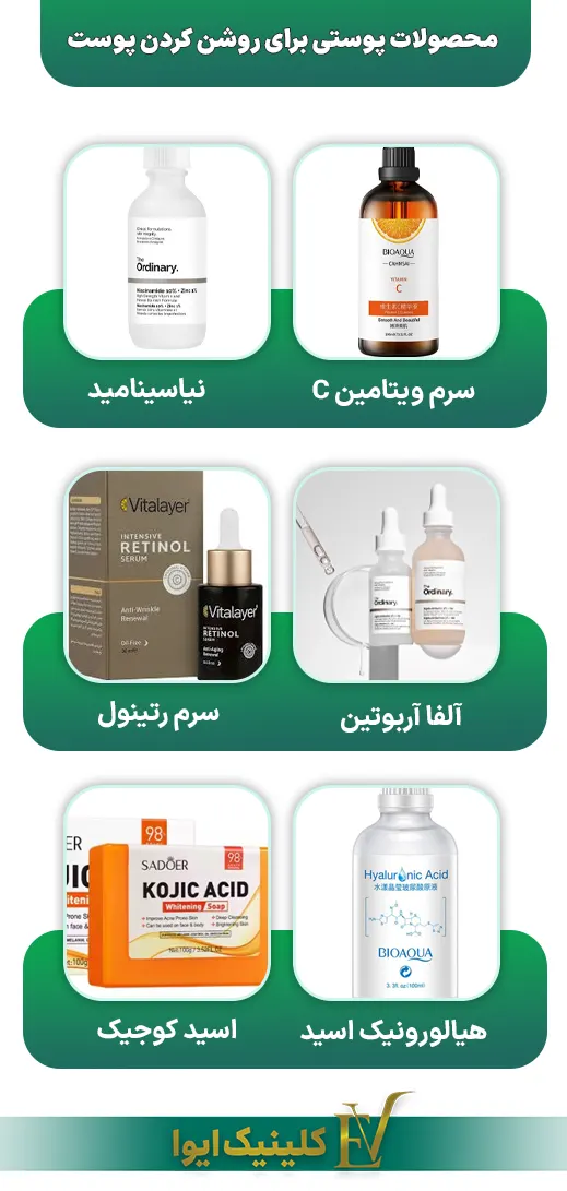 محصولات مراقبتی روشن کردن پوست