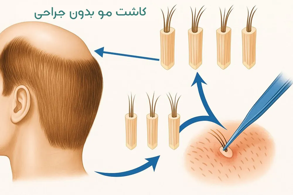 کاشت مو بدون جراحی